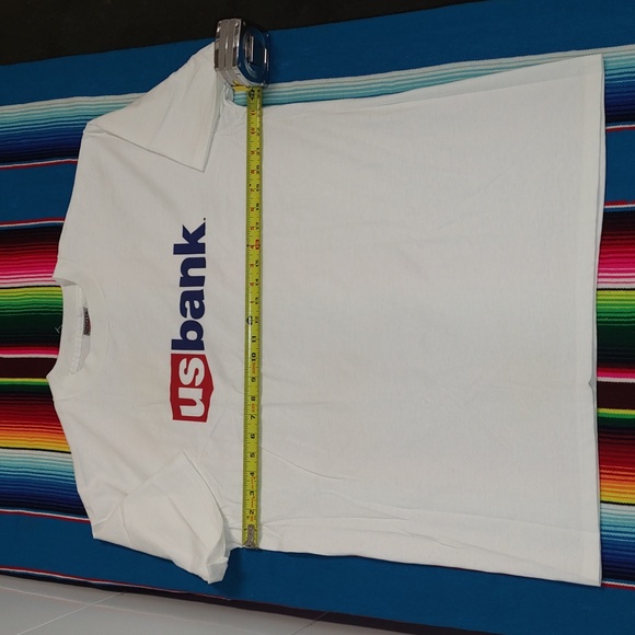 Vtg US Bank Crew neck Short Sleeve White T-Shirt XL - Picture 3 of 9